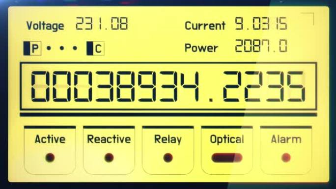 显示能源消耗水平的当代电表装置