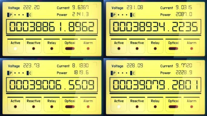 显示能源消耗水平的当代电表装置