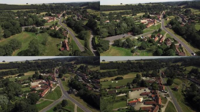 英格兰北约克郡Ryedale区Hutton le Hole的鸟瞰图