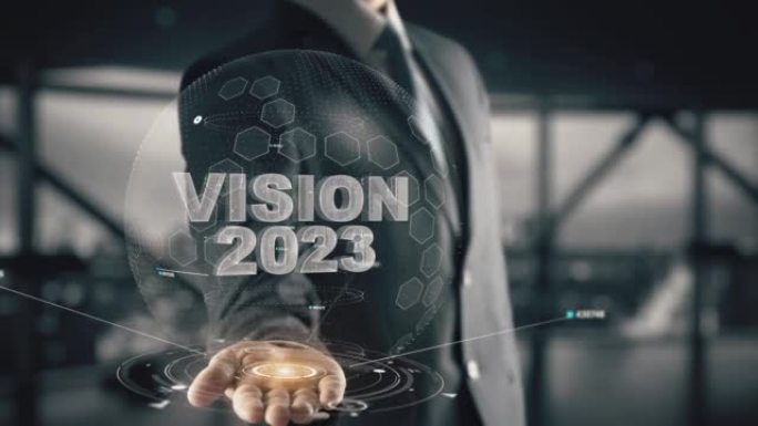 商人与视觉2023全息图概念