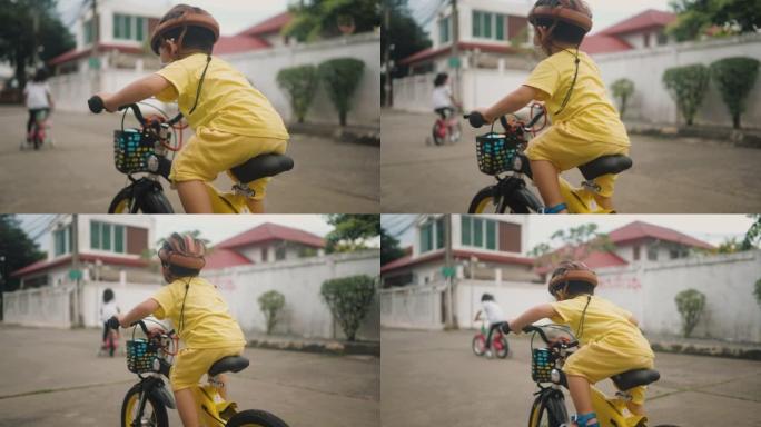 快乐男孩第一次骑自行车