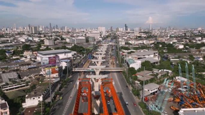 空中无人机施工道路