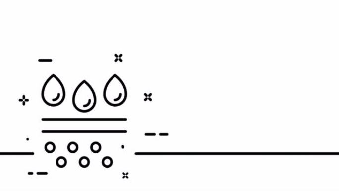 皮肤保护。防止寒冷、潮湿、高温、水合。毛孔清洁，粉刺。Scin护理概念。一个线条画动画。运动设计。动