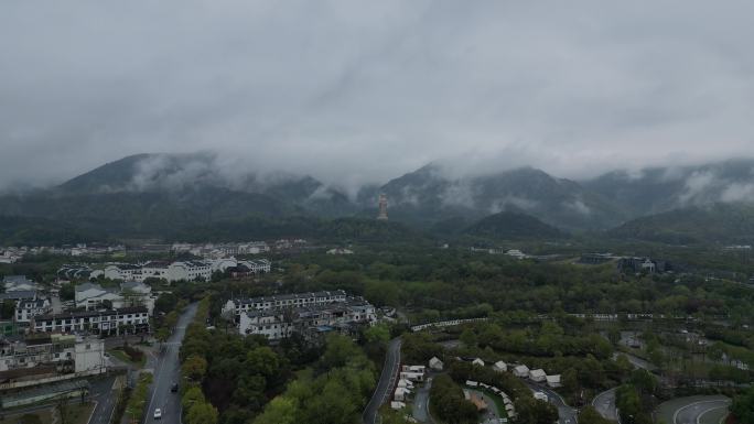 九华山风景区云雾天气