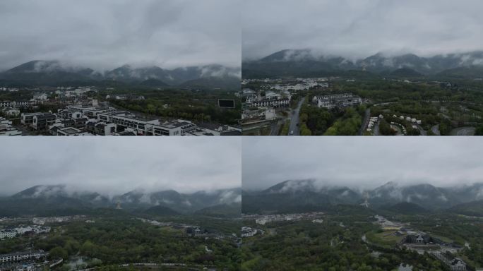 九华山风景区云雾天气