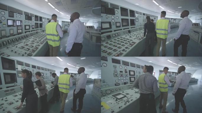 电力核电站和工作人员