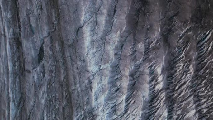 阿莱奇冰川的空中俯视图