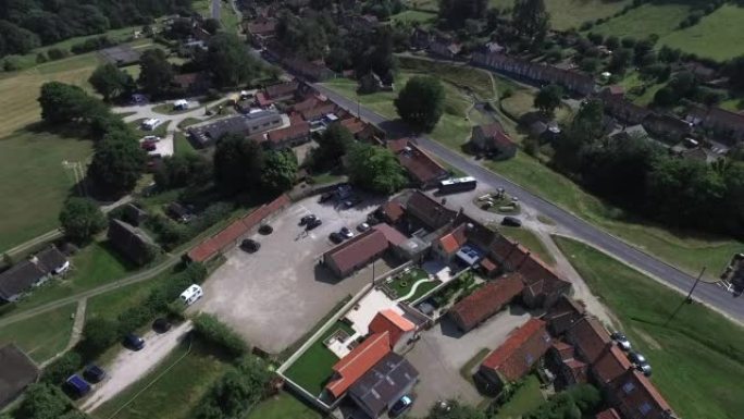 英格兰北约克郡Ryedale区Hutton le Hole的鸟瞰图