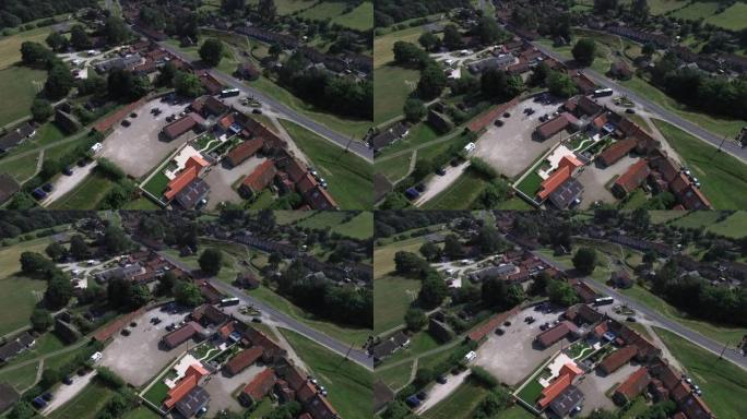 英格兰北约克郡Ryedale区Hutton le Hole的鸟瞰图