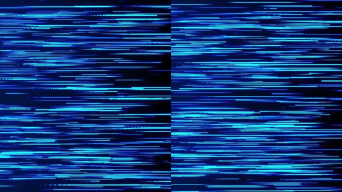4k抽象定向光纤氖蓝线环路背景。