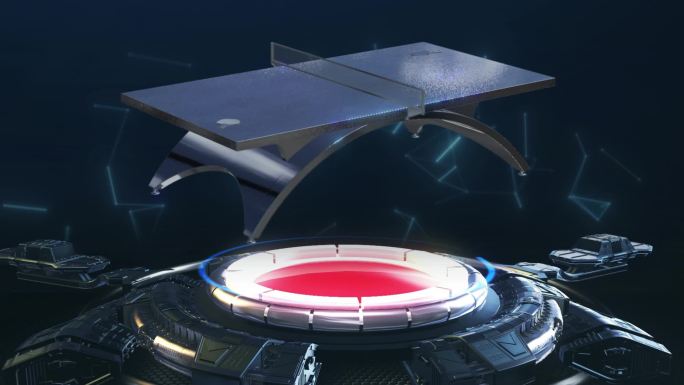 乒乓球台科技机械底座展示素材