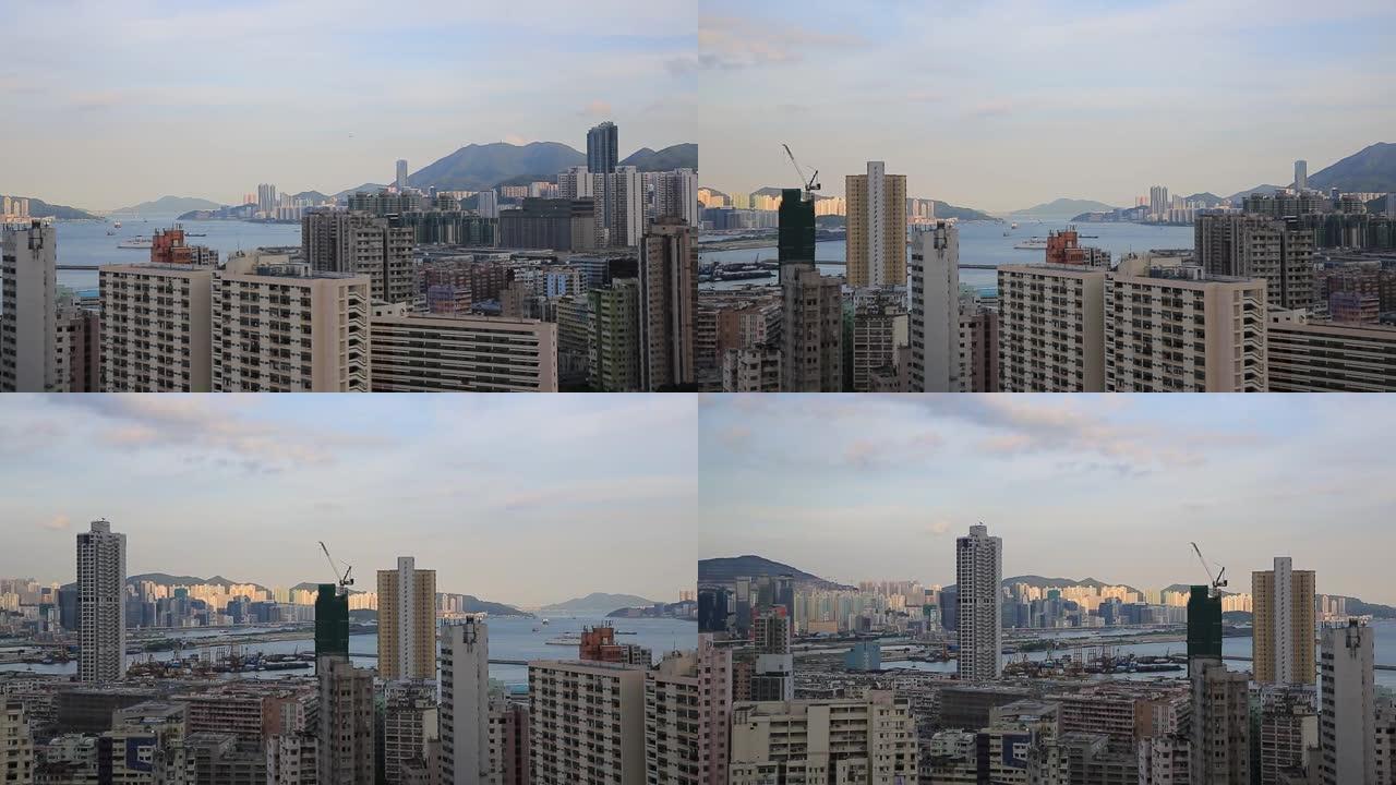 香港九龙半岛土瓜湾密集摩天大楼