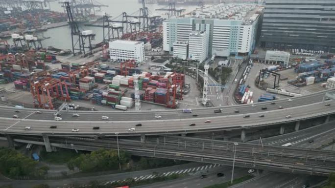 葵涌货柜码头的2022年12月31日货柜港