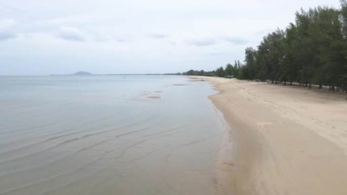 海洋和热带海滩的鸟瞰图