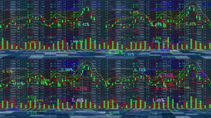 金融市场股票交易所股价变动k线走势图画面背景