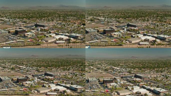亚利桑那州吉尔伯特的空中建立镜头