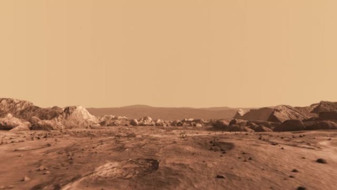 火星行星的广阔表面