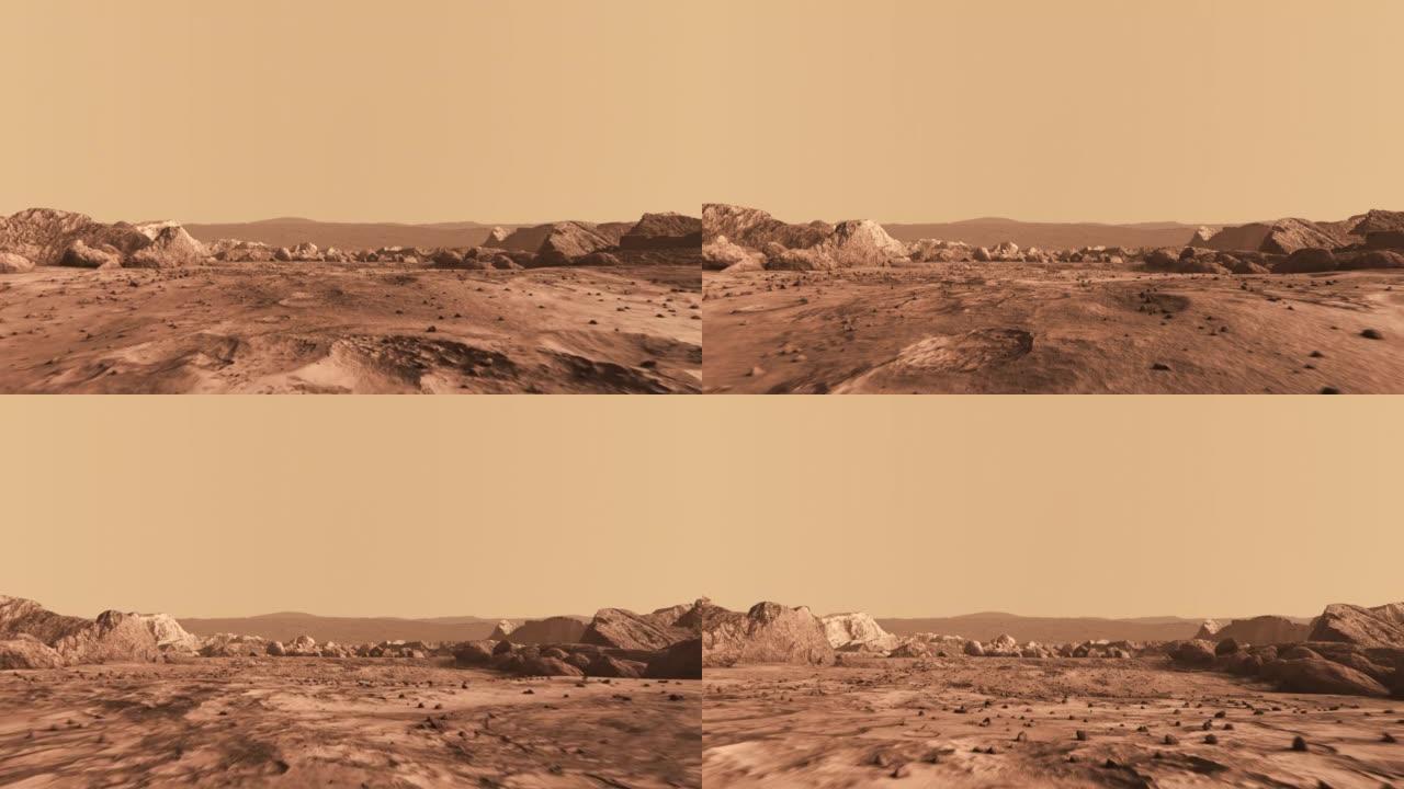 火星行星的广阔表面