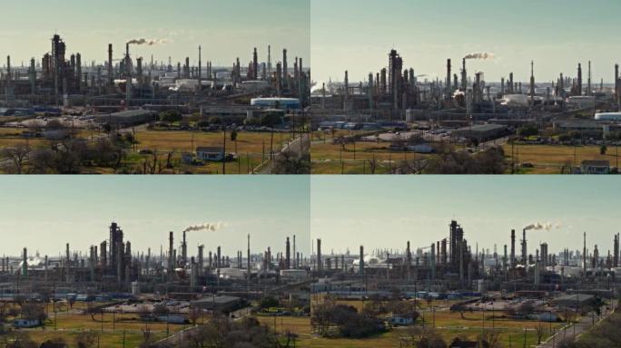德克萨斯州科珀斯克里斯蒂的炼油厂和房屋