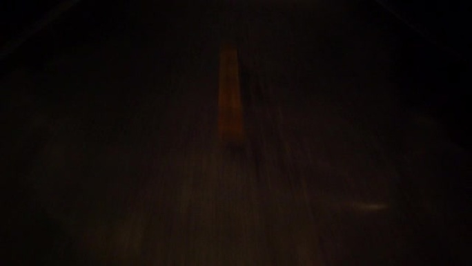 夜间驾车穿过公路。