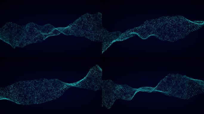 未来动态数字波。抽象纳米技术流程。科学背景概念。3D渲染。