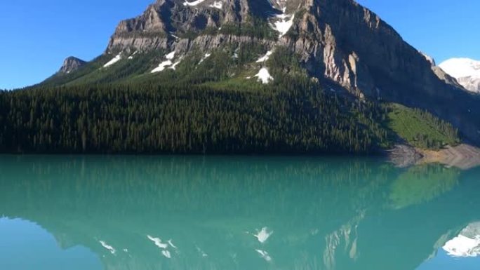 山湖中完美倒影的风景