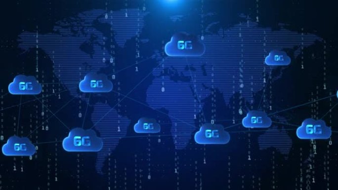 6g云计算、云服务大数据互联网信息技术循环背景