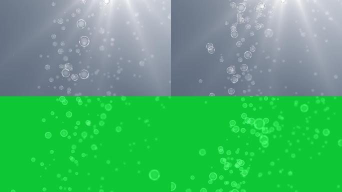 吹泡泡肥皂泡浴，静态4K 3D绿屏循环动画背景