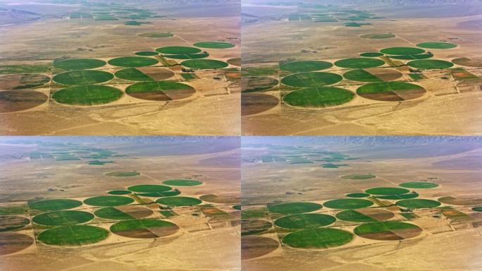 美国加利福尼亚州沙漠中的空中麦田怪圈