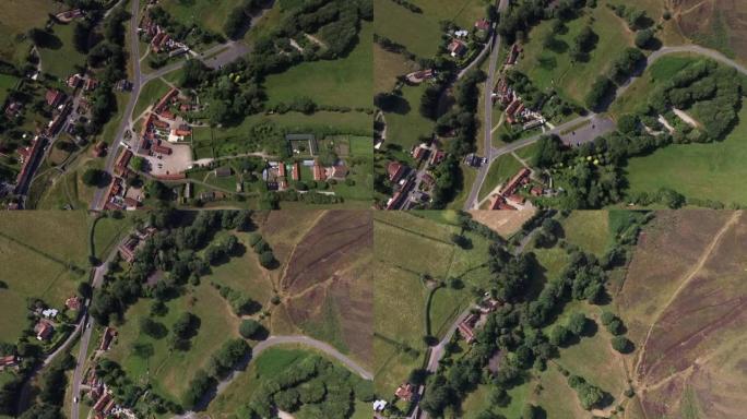 英格兰北约克郡Ryedale区Hutton le Hole的鸟瞰图