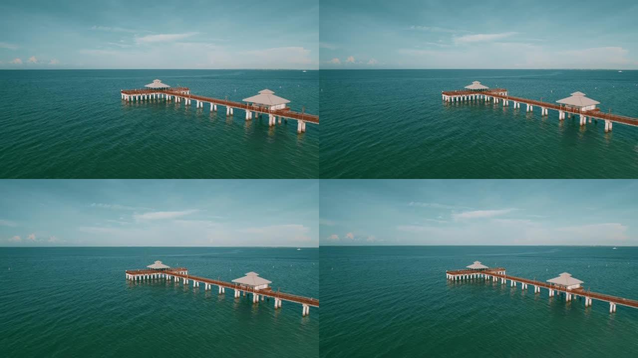 Ft的无人机视频。佛罗里达州迈尔斯码头