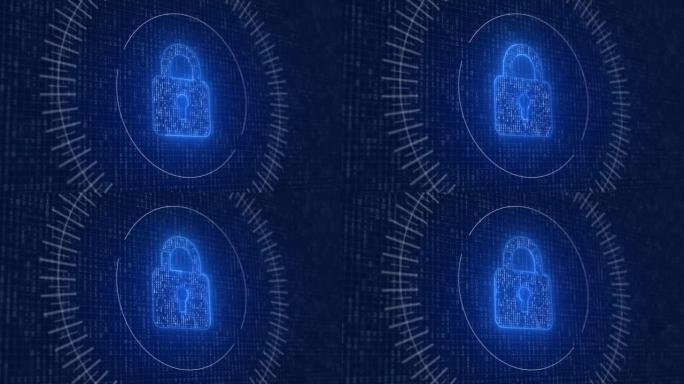 加密数据网络安全数据保护业务技术隐私概念循环背景