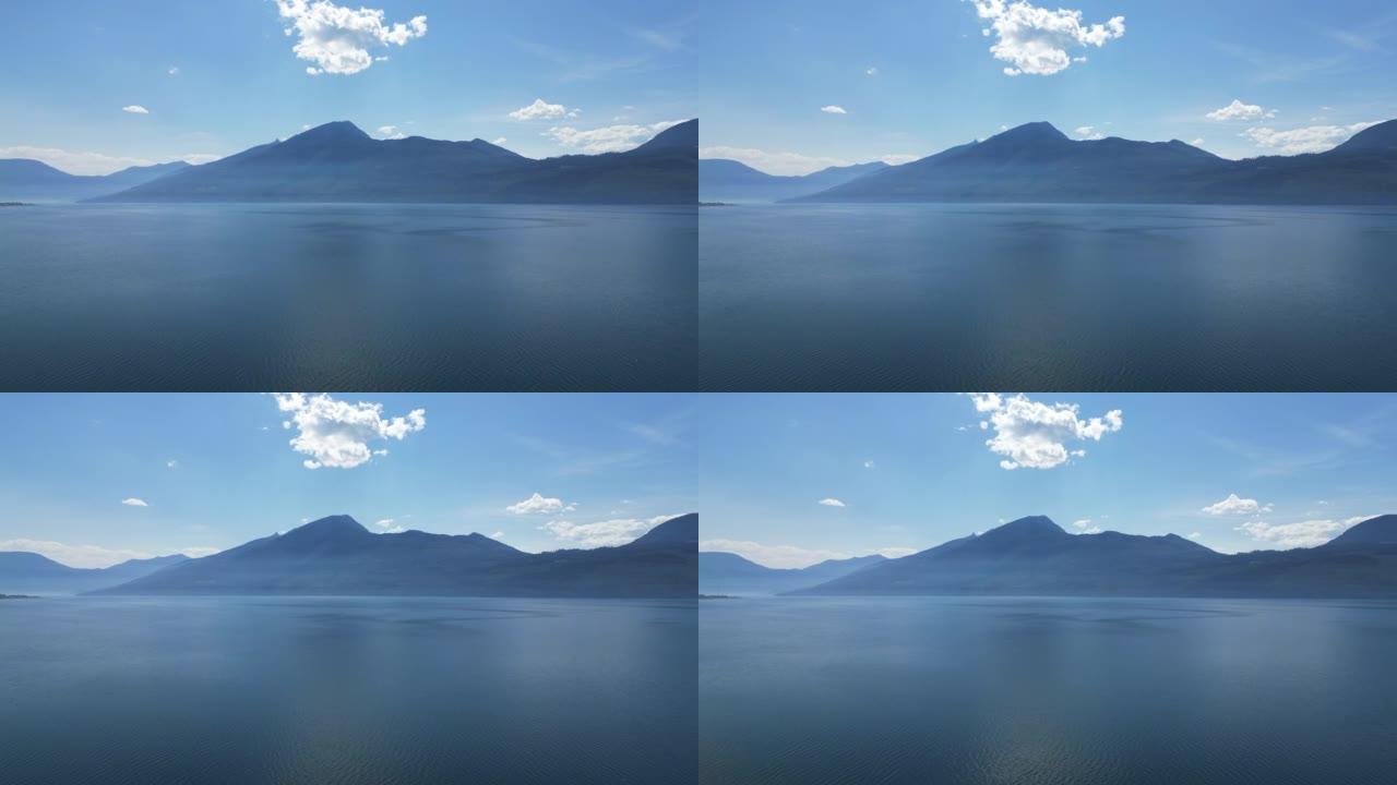 山湖宁静时刻的空中风景