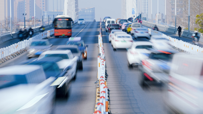 道路交通车辆车流延时摄影