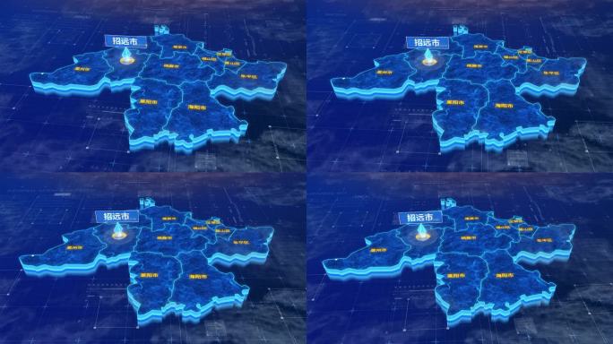 烟台市招远市蓝色三维科技区位地图