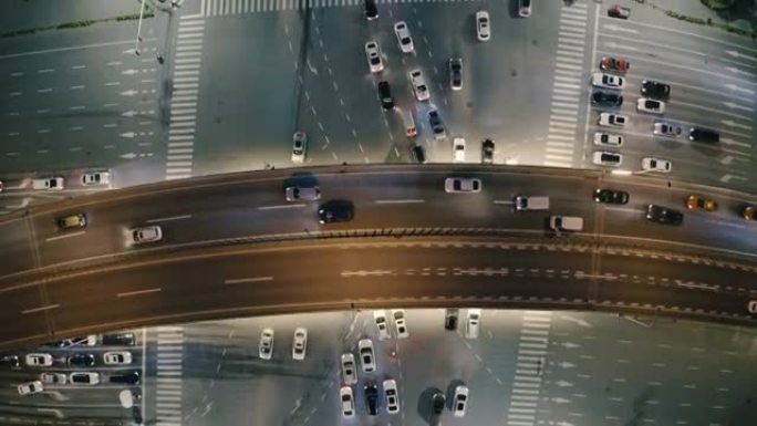 城市交通的无人机视图