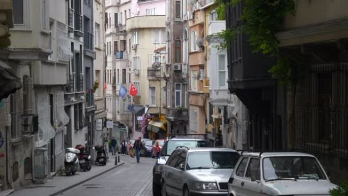 伊斯坦布尔市中心舒适街景慢动作全景4k土耳其