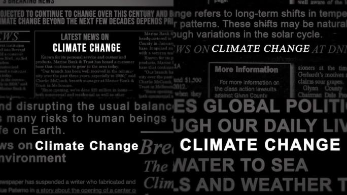 国际媒体新闻标题中有关气候变化的标题新闻标题。