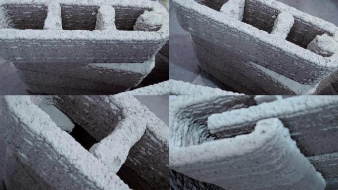 3D打印制作的非标准形状水泥块样品