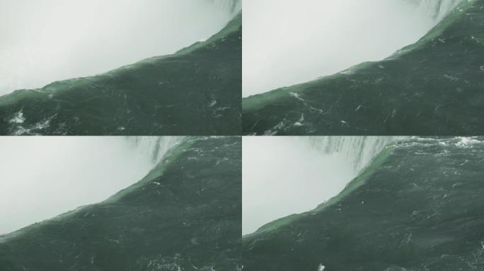 尼亚加拉瀑布涌水。