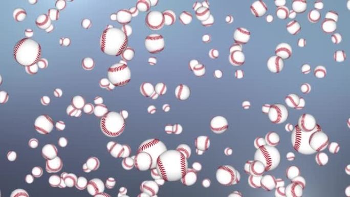 4K 3D棒球运动循环绿色屏幕背景