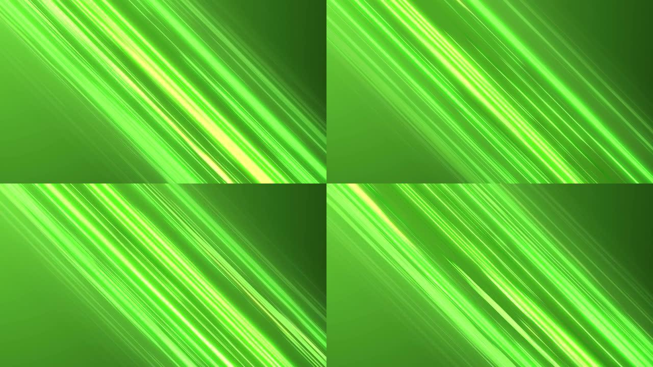 绿色对角线动漫速度线。动漫运动背景