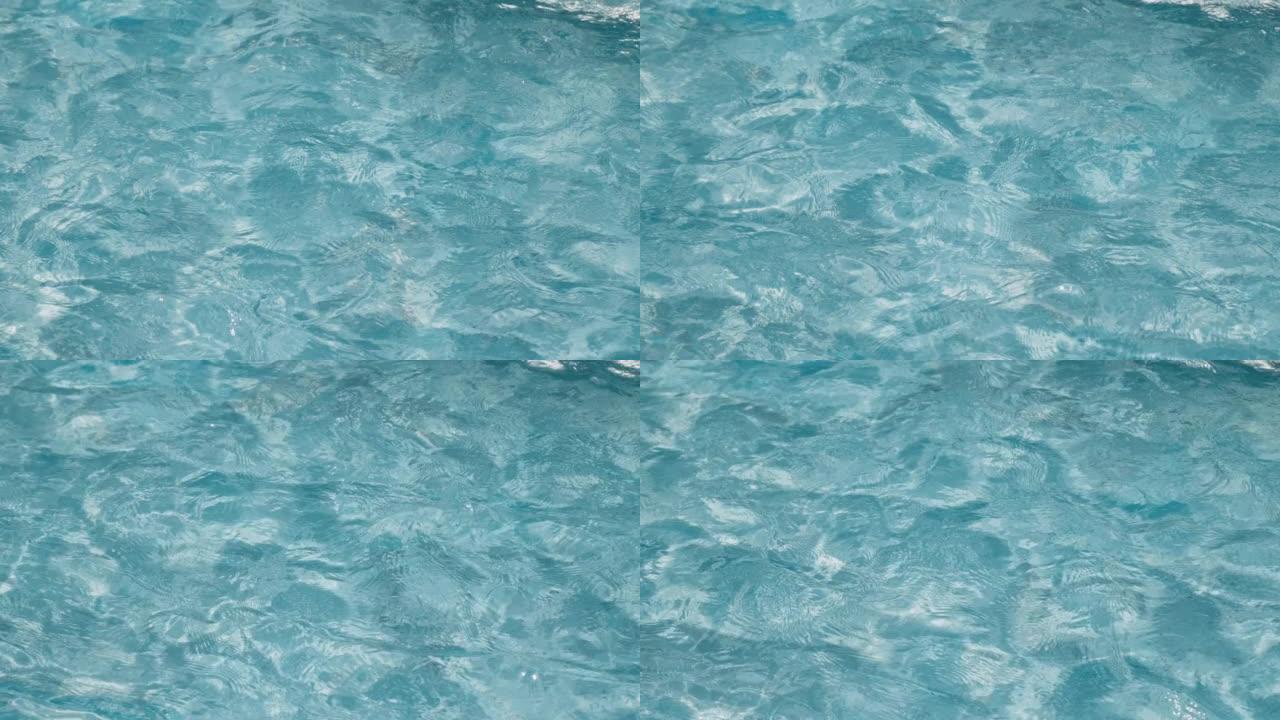 游泳池净水的特写视频