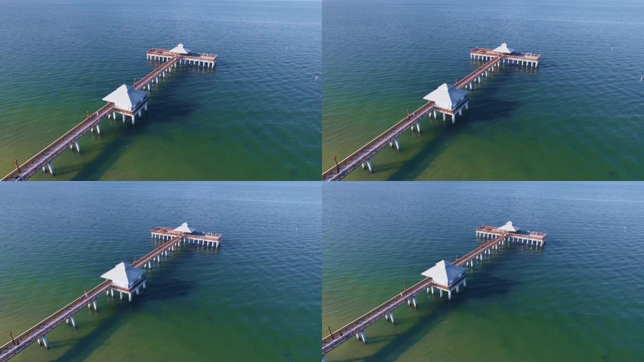 Ft的无人机视频。佛罗里达州迈尔斯码头