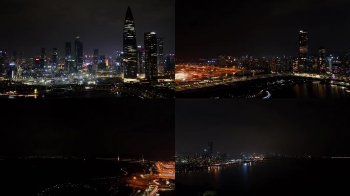 深圳前海夜景航拍
