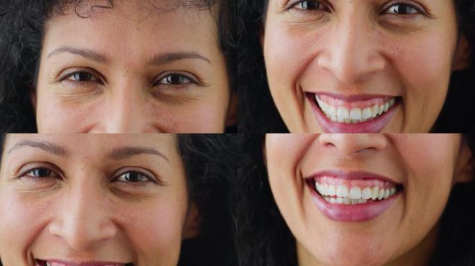 SLO MO TU微笑着成熟的拉丁美洲女人