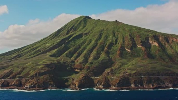 瓦胡岛夏威夷凯附近的空中科科陨石坑