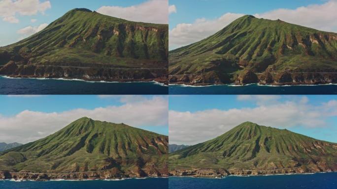 瓦胡岛夏威夷凯附近的空中科科陨石坑