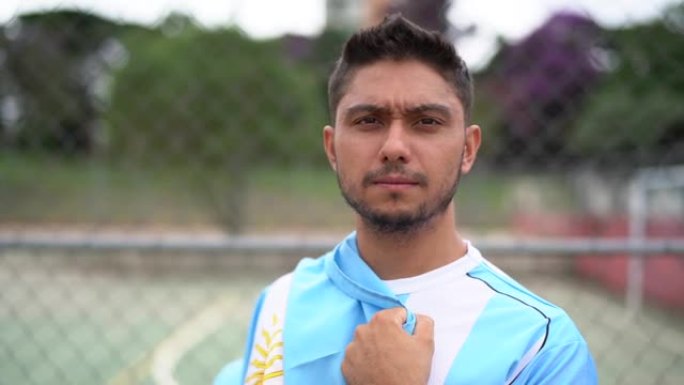 阿根廷足球男子户外肖像