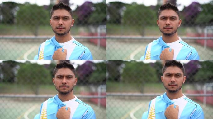 阿根廷足球男子户外肖像